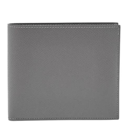 Pre-owned Leather wallets Hermès Vintage , Gray , Heren