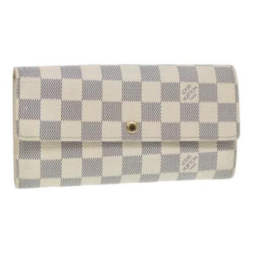 Pre-owned Canvas wallets Louis Vuitton Vintage , Beige , Dames