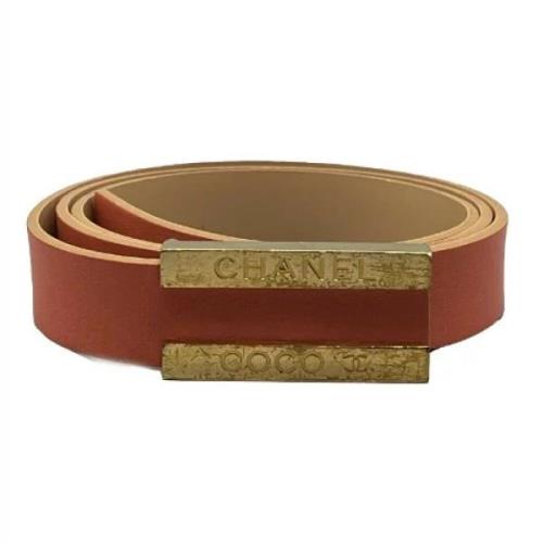 Pre-owned Fabric belts Chanel Vintage , Yellow , Dames