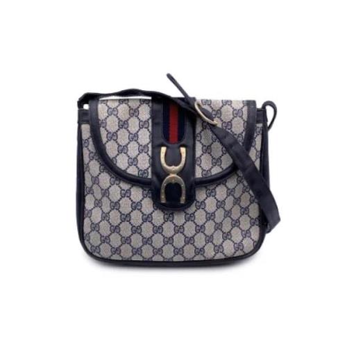 Pre-owned Leather gucci-bags Gucci Vintage , Blue , Dames