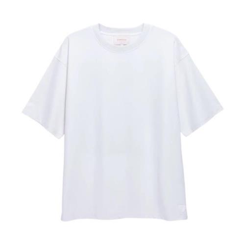 Witte oversized T-shirt met korte mouwen Gertrude , White , Heren