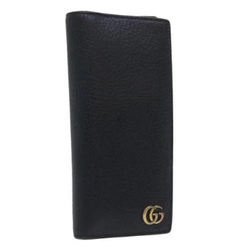 Pre-owned Leather wallets Gucci Vintage , Black , Dames