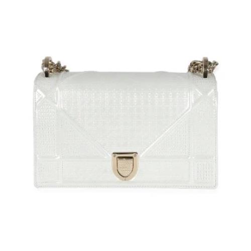 Pre-owned Leather dior-bags Dior Vintage , White , Dames