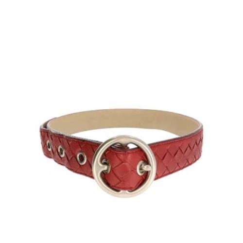 Pre-owned Leather belts Bottega Veneta Vintage , Red , Dames