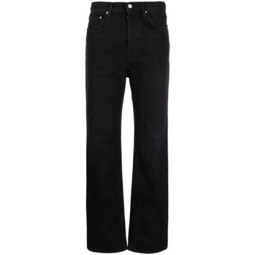 Klassieke Denim Snit TotêMe , Black , Dames