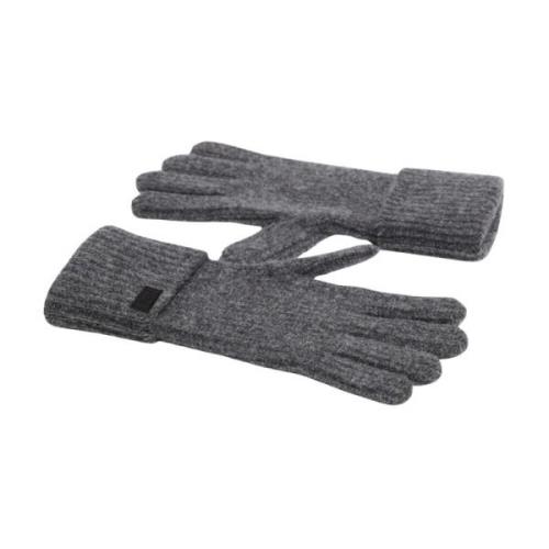 Wollen Fingerloze Handschoenen met Logo Max Mara Weekend , Gray , Dame...