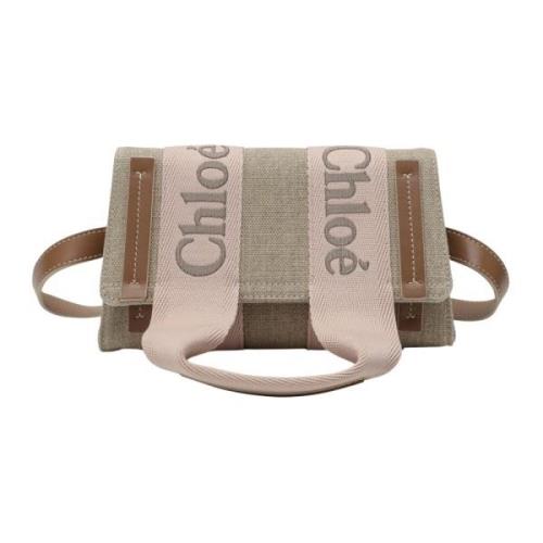 Woody Handtas Medium Chloé , Beige , Dames