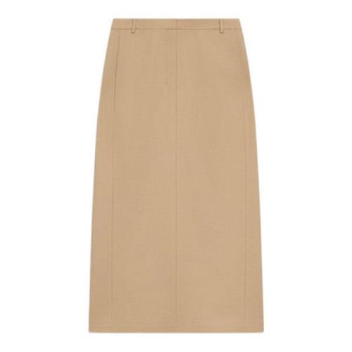 Maxi Camel Rok met Zakken Theory , Brown , Dames