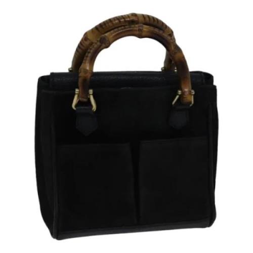 Pre-owned Suede handbags Gucci Vintage , Black , Dames