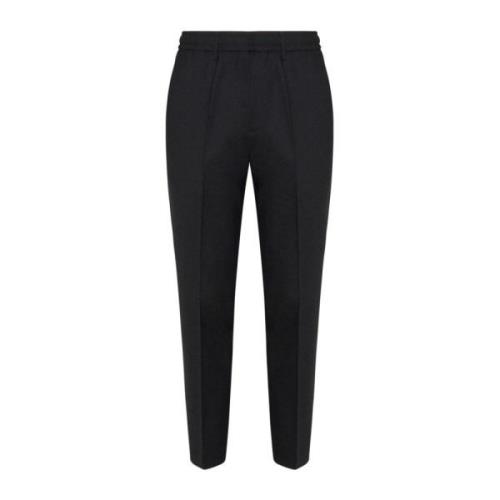 Zwarte Wollen Blend Ritsbroek Liu Jo , Black , Heren