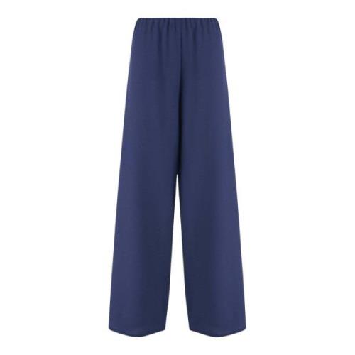 Wol Straight Leg Navy Broek Stephan Janson , Blue , Dames