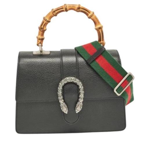 Pre-owned Leather handbags Gucci Vintage , Black , Dames