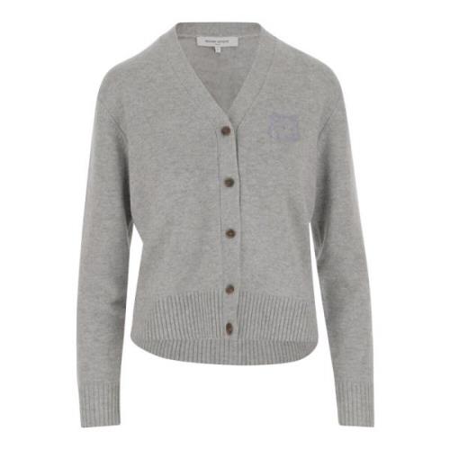 Vos Geborduurde Wol Kasjmier Vest Maison Kitsuné , Gray , Dames