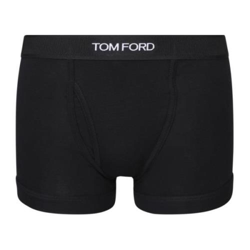 Katoenen boxershorts met logotaille Tom Ford , Black , Heren