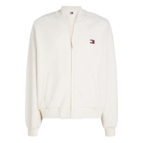 Boxy-Fit Teddy Sweater Tommy Hilfiger , White , Heren