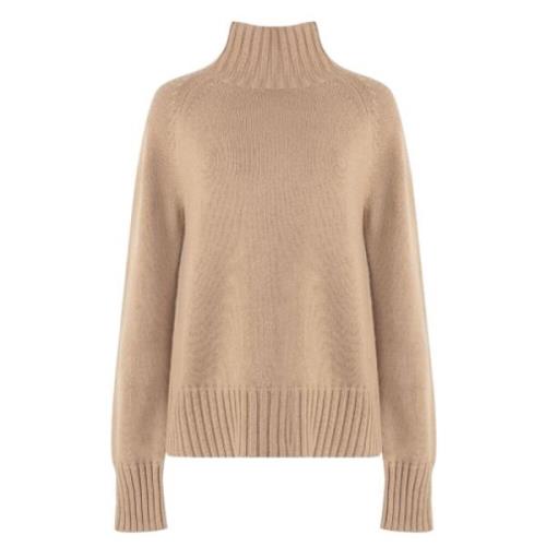 Kameel Turtleneck Wol Kasjmier Trui Max Mara , Brown , Dames