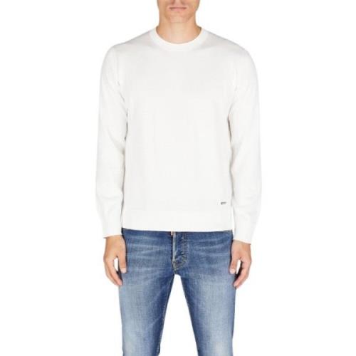 Ronde Hals Jersey met Lange Mouwen Dsquared2 , White , Heren