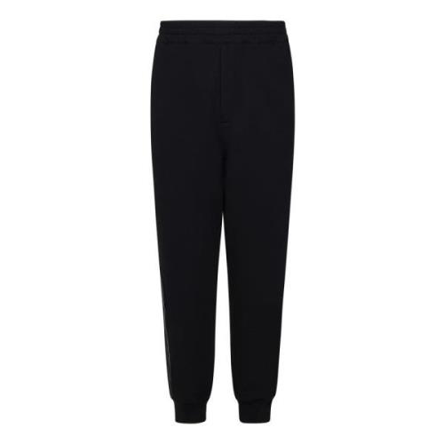 Zwarte Katoenen Fleece Sweatpants Aw24 Alexander McQueen , Black , Her...