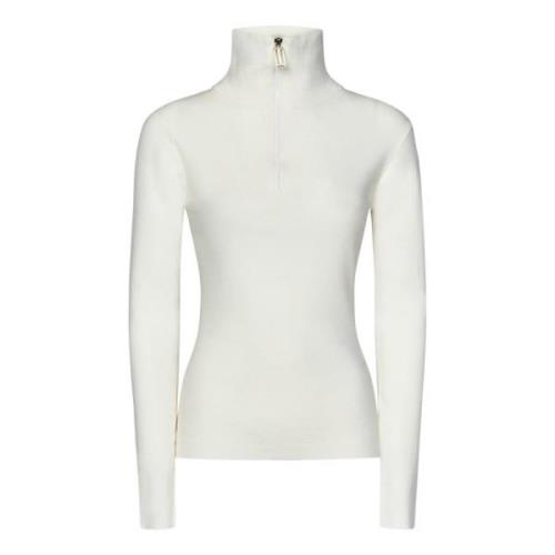 Ivory White Merino Wool Turtleneck Sweatshirt Victoria Beckham , Beige...