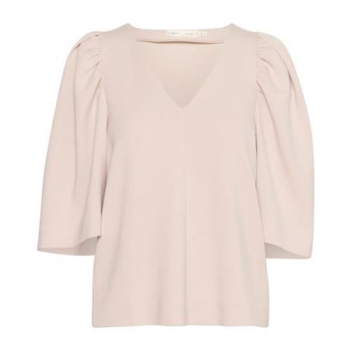 Ruche Blouse Top & T-Shirt Haze InWear , Pink , Dames