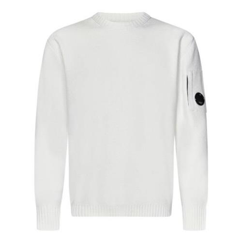 Witte Crew Neck Sweater Aw24 C.p. Company , White , Heren