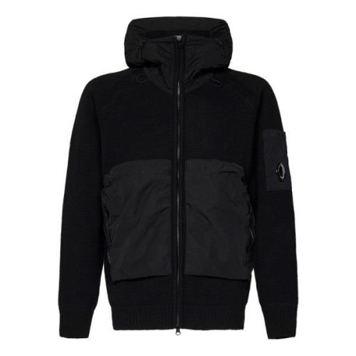 Zwarte Zip-Up Sweater Aw24 C.p. Company , Black , Heren