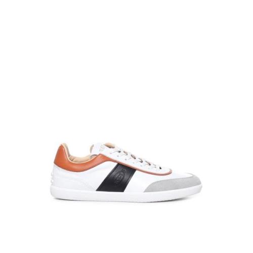 Leren Sneakers met Suède Inzetstukken Tod's , Multicolor , Heren