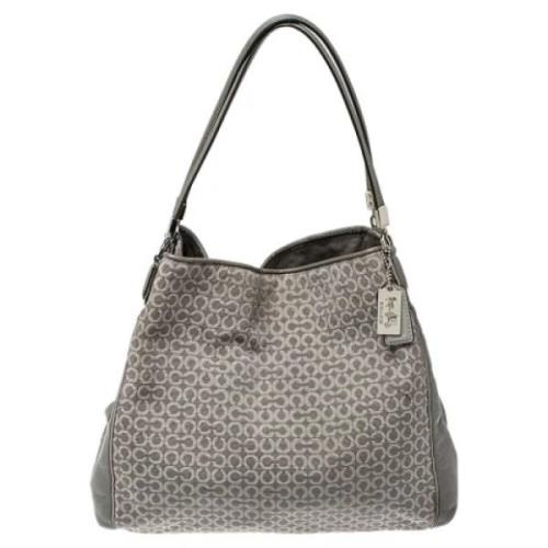 Pre-owned Leather shoulder-bags Coach Pre-owned , Gray , Dames