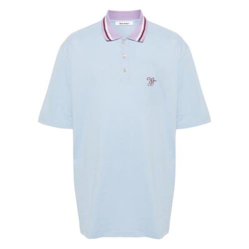 Air Polo Shirt Wales Bonner , Blue , Heren