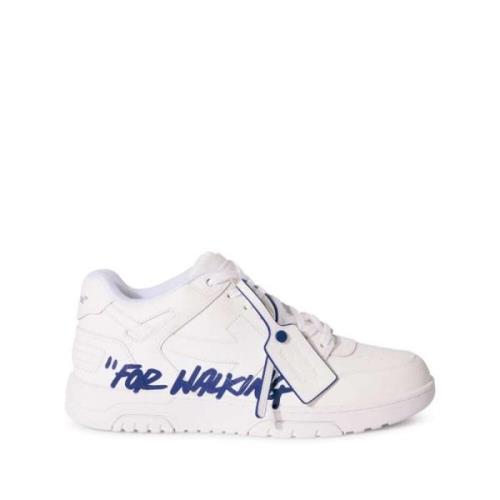 Witte leren sneakers met handtekening motieven Off White , White , Her...