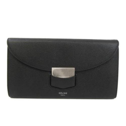 Pre-owned Leather wallets Celine Vintage , Black , Dames