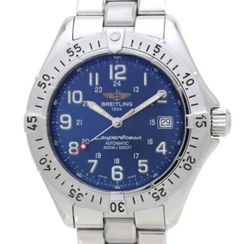 Pre-owned Stainless Steel watches Breitling Pre-owned , Blue , Heren