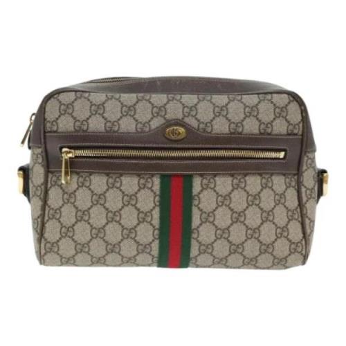 Pre-owned Leather shoulder-bags Gucci Vintage , Beige , Dames