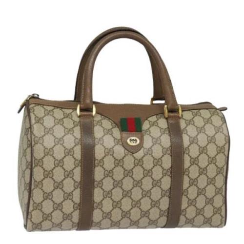 Pre-owned Leather gucci-bags Gucci Vintage , Beige , Dames