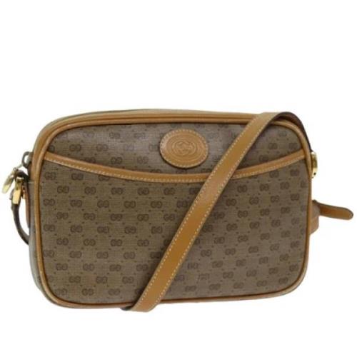 Pre-owned Leather gucci-bags Gucci Vintage , Brown , Dames