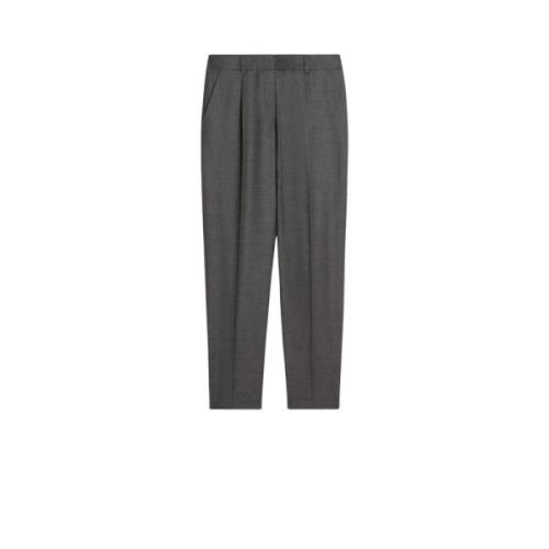 Klassieke Cigarette Style Wollen Broek Max Mara Weekend , Gray , Dames