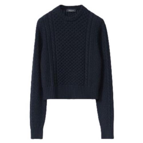 Blauwe Lurex Vissersweater Fabiana Filippi , Blue , Dames