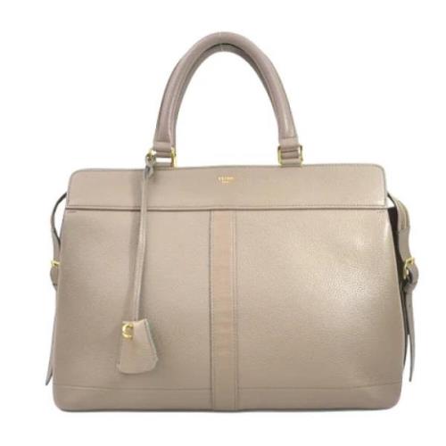 Pre-owned Leather celine-bags Celine Vintage , Beige , Dames