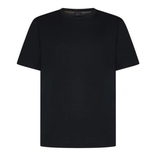 Zwart Katoenen Crewneck T-Shirt Brioni , Black , Heren