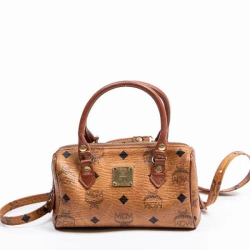 Pre-owned Coated canvas shoulder-bags MCM Pre-owned , Brown , Dames