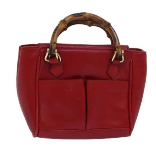 Pre-owned Leather gucci-bags Gucci Vintage , Red , Dames