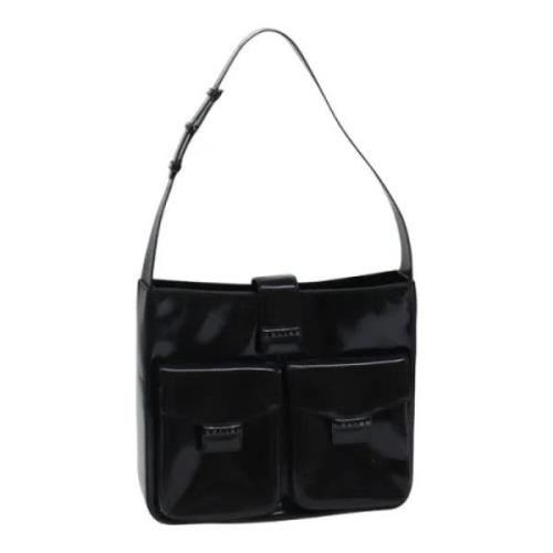 Pre-owned Leather shoulder-bags Celine Vintage , Black , Dames