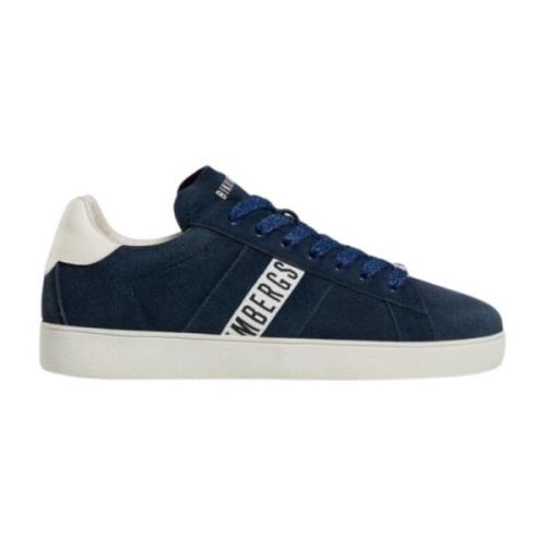 Blauwe Gewassen Heren Sneakers Bikkembergs , Blue , Heren