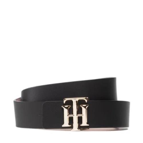 Omkeerbare Logogordel - Zwart Tommy Hilfiger , Black , Dames