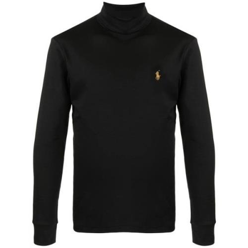 Katoenen rolkraag trui Ralph Lauren , Black , Heren