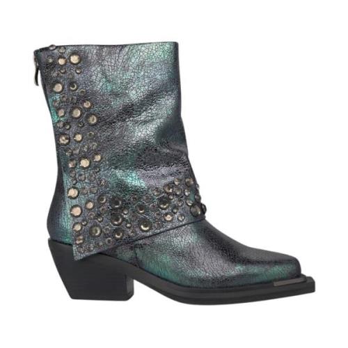 Studded plooi bootie Alma EN Pena , Multicolor , Dames