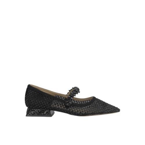 Mesh ballerina Alma EN Pena , Black , Dames