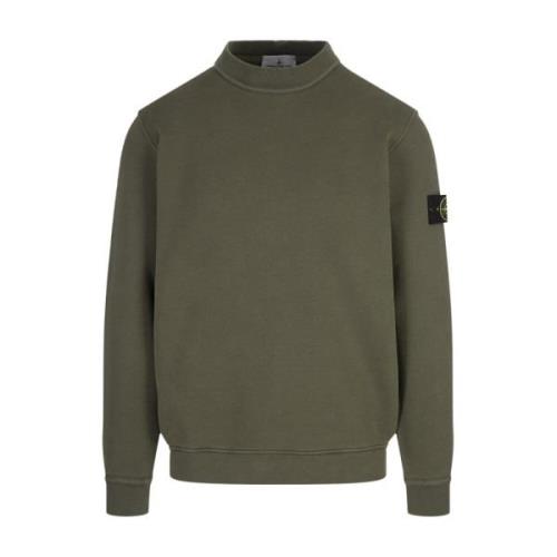 Groene Crew-Neck Sweatshirt met 'Old' Behandeling Stone Island , Green...