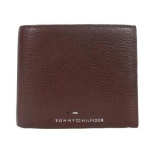 Heren Premium Portemonnee met Muntvak Tommy Hilfiger , Brown , Heren