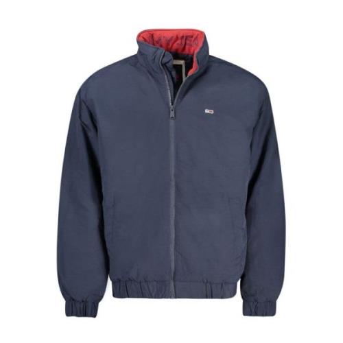 Blauwe Geborduurd Logo Lange Mouw Jas Tommy Hilfiger , Blue , Heren